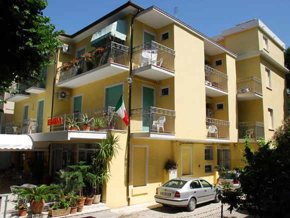The Erika Hotel is located in Marina Centro, Rimini, in a quiet and shaded position surrounded by trees, only...